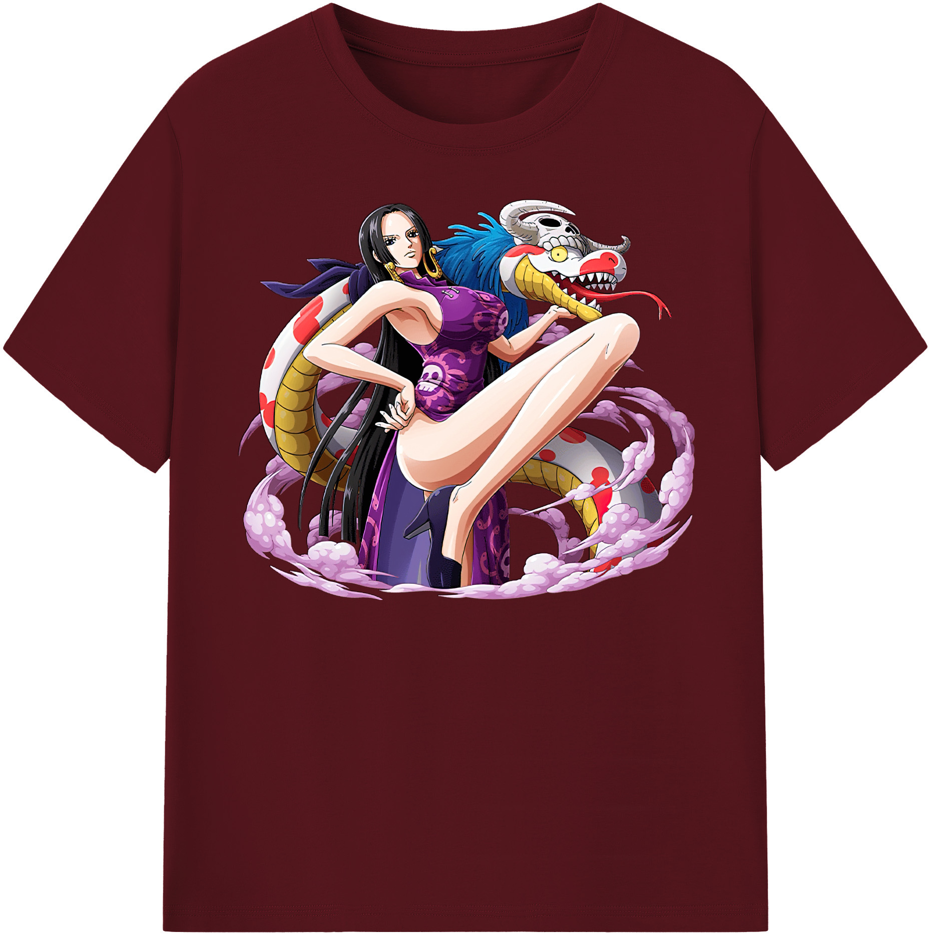 ワンピース ボア・ハンコック ONE PIECE Boa·Hancock 綿100％半袖Tシャツ（フロントプリント）